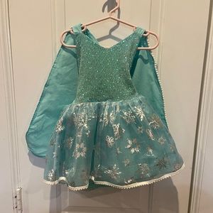 Frozen Elsa Dress costume with cape 3T tie back